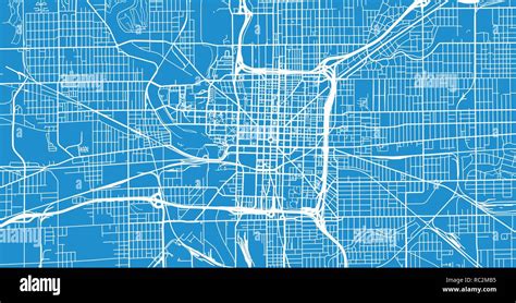 Urban Vector City Map Of Indianapolisindiana United States Of America