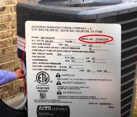 How To Find Goodman Furnace Model And Serial Number