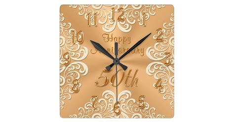 Wedding dresses for over 50s brides are the most important and also the toughest part of any second wedding. Gold and Ecru Happy 50th Wedding Anniversary Clock | Zazzle.com | 50th wedding anniversary, 50 ...
