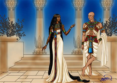 egyptian couple by yagellonica on deviantart