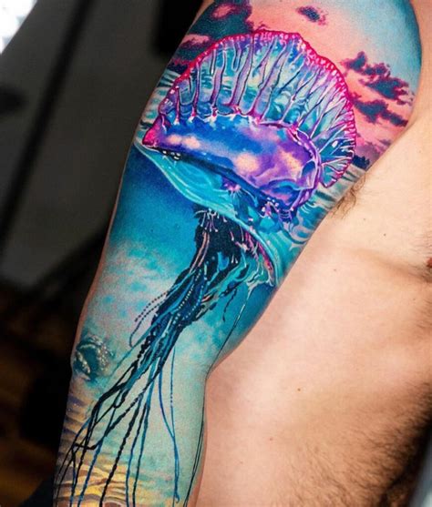 man  war jellyfish  tattoo ideas  men women  designs