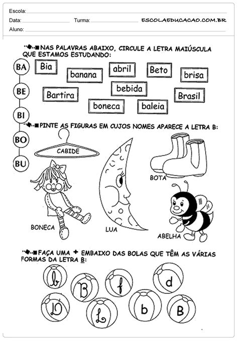 Atividade De Língua Portuguesa 1º Ano Educa