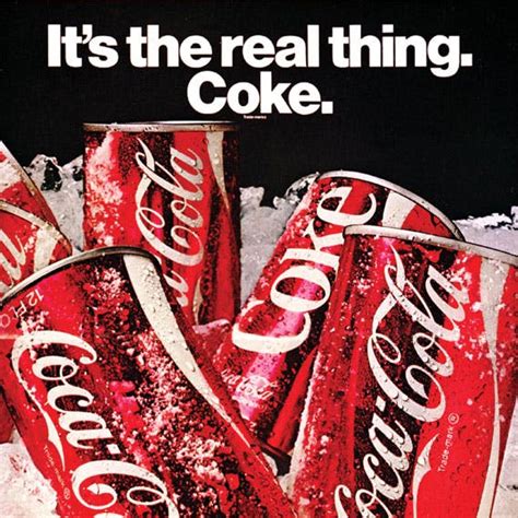 The History Of Coca Colas Its The Real Thing Slogan Creative Review
