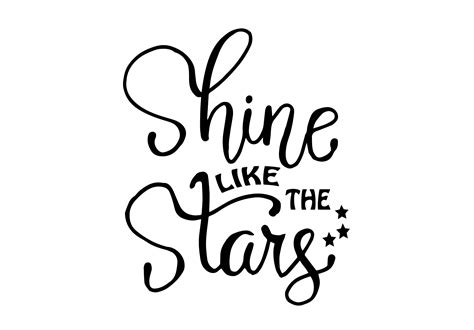Shine Like The Stars Hand Lettering Graphic By Santy Kamal · Creative