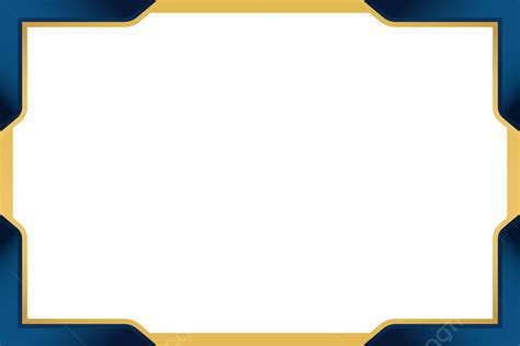 Simple And Elegant Certificate Border In Blue Gold Color Certificate