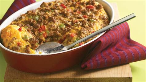 Cheesy Sausage Breakfast Bubble Up Bake Recipe From