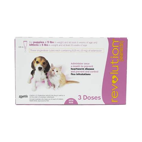 Revolution for puppies & kittens and other products can be found at entirelypets rx, the #1 source for fulfilling all of your pet needs. Revolution for Puppies and Kittens Below 5 lbs - Beary