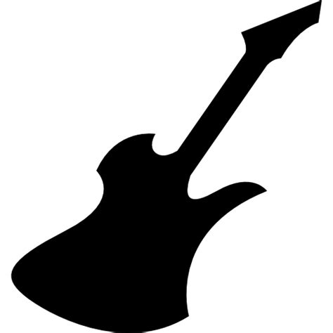 Rockstar Electric Guitar Silhouette Free Music Icons