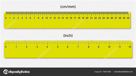Inch And Metric Centimeters And Inches Measuring Precision Measurement