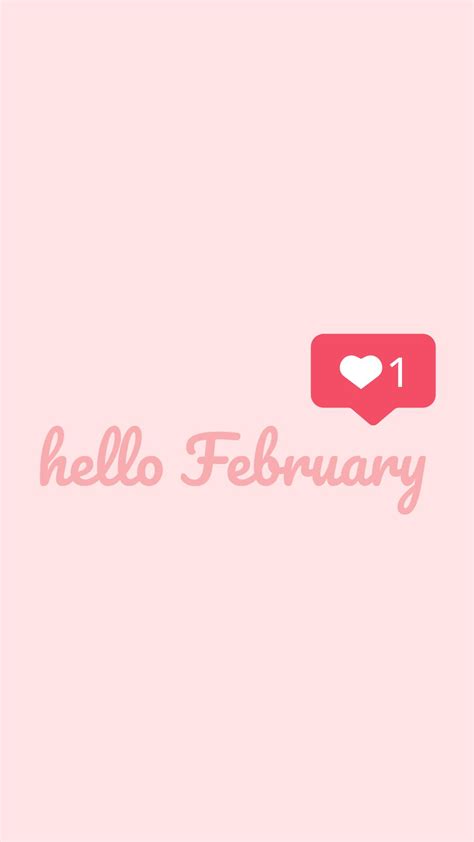 Hello February Mobile Wallpaper Iphone Android Valentines Wallpaper