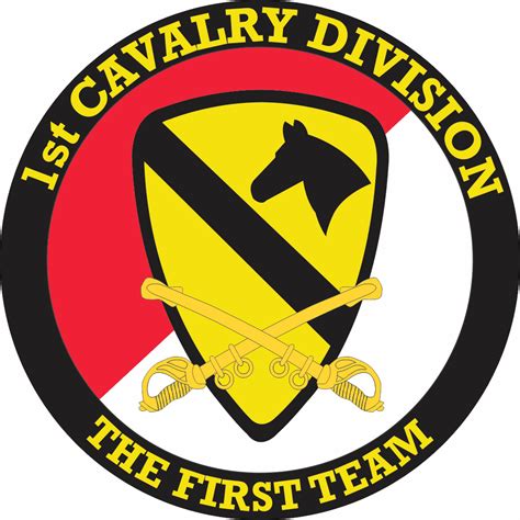 1st Cavalry Division With Sabres Decal