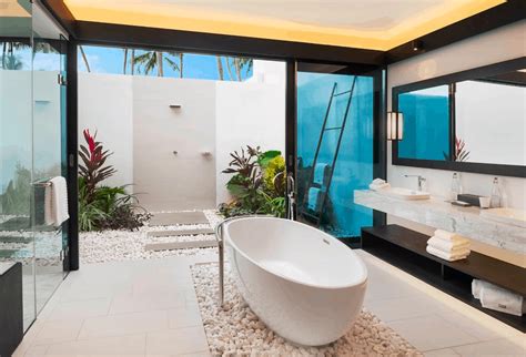 Cool Tropical Outdoor Bathrooms Westin Maldives The