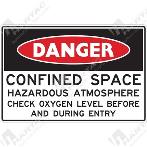 Confined Space Signs Danger Sign Confined Space Confined Space Hazardous Atmosphere Etc