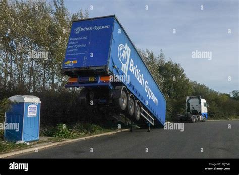 Eastbourne England 23rd October 2018 British Gypsum Artic Lorry Back