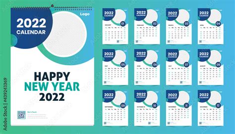 Monthly Wall Calendar Template Design For 2022 2023 2024 2025 2026