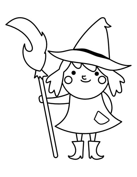 Cartoon Witch Coloring Page