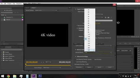 Adobe Premiere Pro Cs6 4k Video Sequence And Render Settings Youtube
