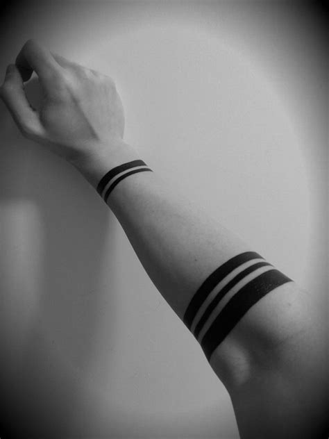 80 Line Tattoos To Wear Symbolically Wrist Band Tattoo Forearm Band