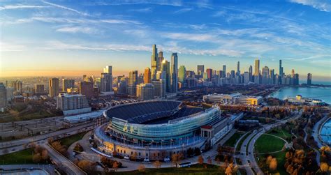 Get a perspective of what it's like to be a player from the field. Soldier Field & Chicago Skyline from my P4P : drones