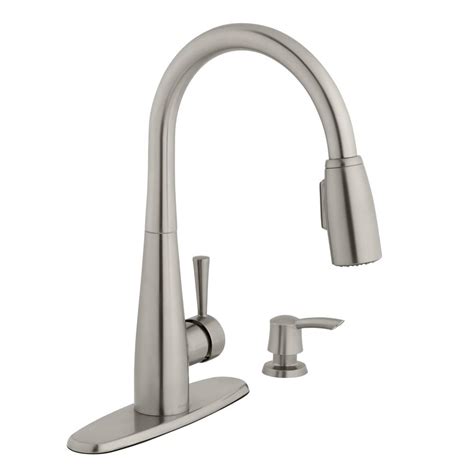 Because of that, you'll find a limited variety of product designs and features available installation for most models from this brand is fairly simple, so diy installations are possible under the right conditions. Glacier Bay Pull-Down Sprayer Kitchen Faucet Soap ...