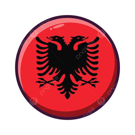 Albania Flag Vector Png Images Round Country Flag Albania Flag Albania Round Png Image For