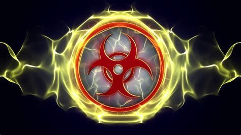 Biohazard Radiation Hazard Danger Symbols Stock Motion Graphics SBV