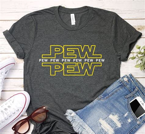 Pew Pew Funny Star Wars Sounds Disney Shirt Goodytees Funny Shirts Women Funny T Shirt