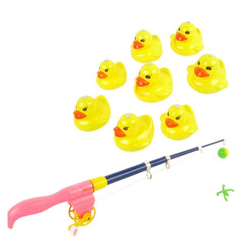 2021 New Design Kids Bath Toys Magnetic Fishing Toys Flash Catch Duck