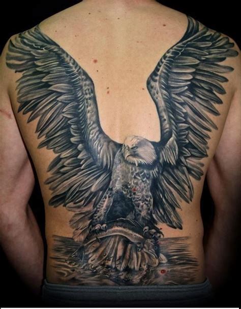 3d Back Eagle Tattoo For Women Images 608×780