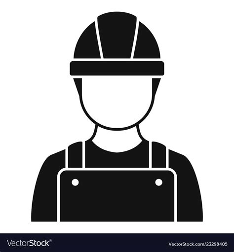 Construction Man Icon Simple Style Royalty Free Vector Image
