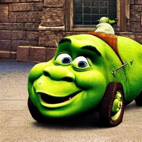 Shrek As A Pixar Car Rshrek