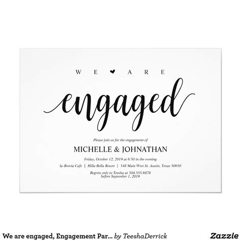 We Are Engaged Engagement Party Invites Engagement Party Invitations Engagement
