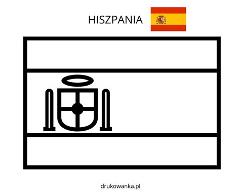Kolorowanka Flaga Hiszpanii Do Druku I Online