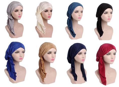 New Fashion Muslim Woman Inner Hijabs Hats Islamic Turban Head Cap Hat