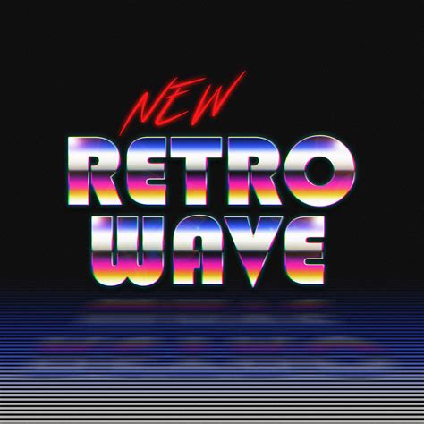 New Retro Wave Text New Retro Wave Typography Digital Art 1980s Hd