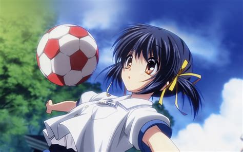 Anime Art Illustration Girl Football Cute 4k Hd Wallpaper