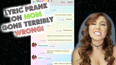 SONG LYRIC PRANK On MOM GONE WRONG WITH AUDIO DON T LET ME DOWN YouTube