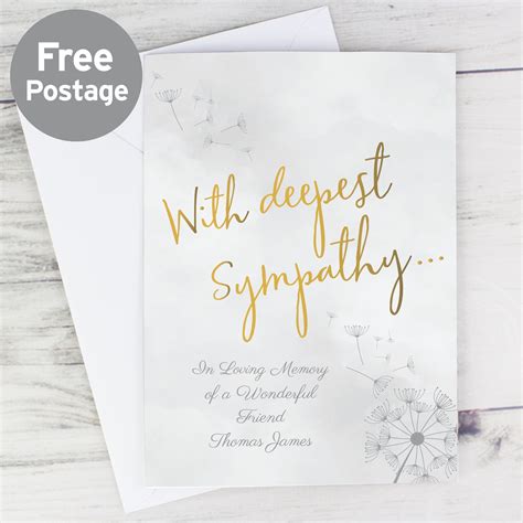 Deepest Sympathy Card In 2021 Sympathy Cards Deepest Sympathy Personal Cards
