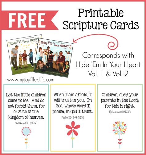 I may earn money from the companies mentioned in this post with no additional cost to you. Hide 'Em in Your Heart Scripture Cards {FREE Printable} - My Joy-Filled Life
