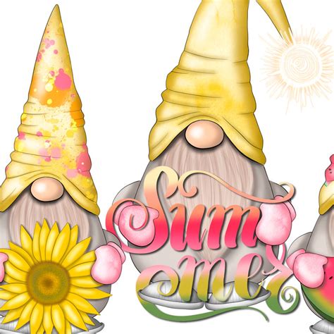 Sunflower Gnome Watermelon Gnome Summer Gnomes Sublimation Etsy