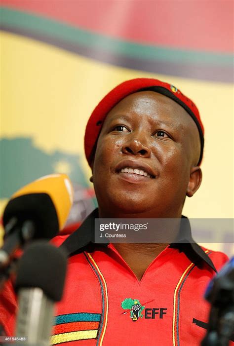 Julius Malema President Of The Economic Freedom Fighters Along With