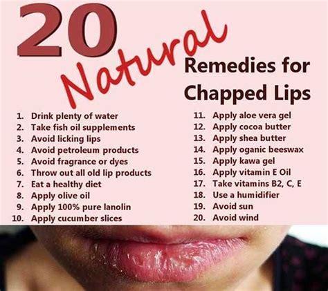 20 Natural Remedies For Chapped Lips Share This Post With Your Friends