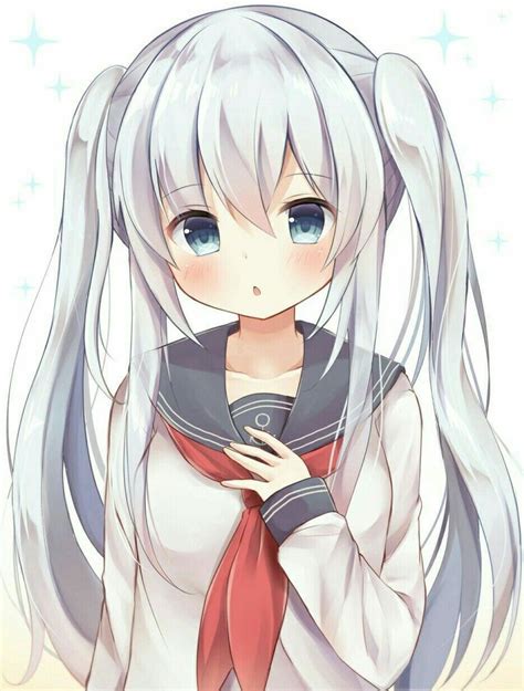 Pin En Anime→girls Silver Hair