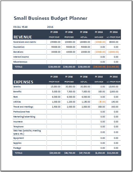 small business budget planning sheet  ms excel excel