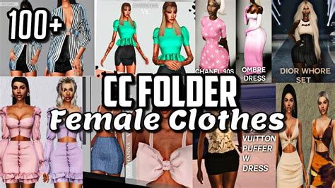 Sims 4 Female Clothes Cc Folder 100 Items Summer ⛱ Trinityrarity