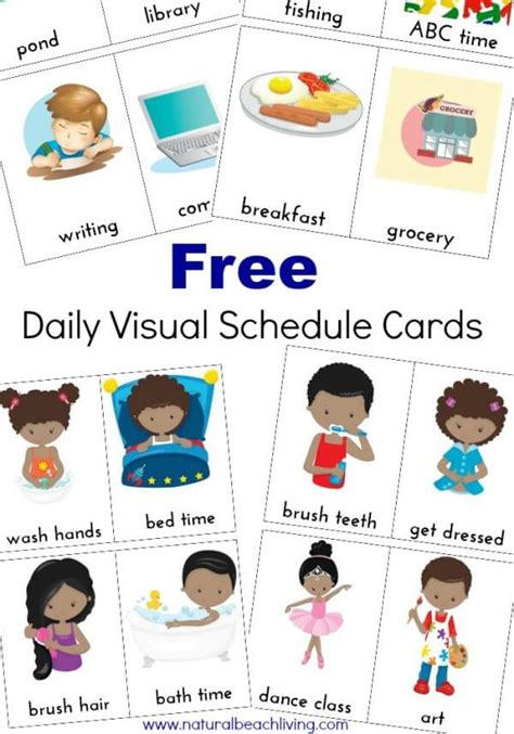 Extra Daily Visual Schedule Cards Free Printables The Superkids
