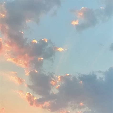 Aesthetic Blue Sky Pink Clouds Largest Wallpaper Portal