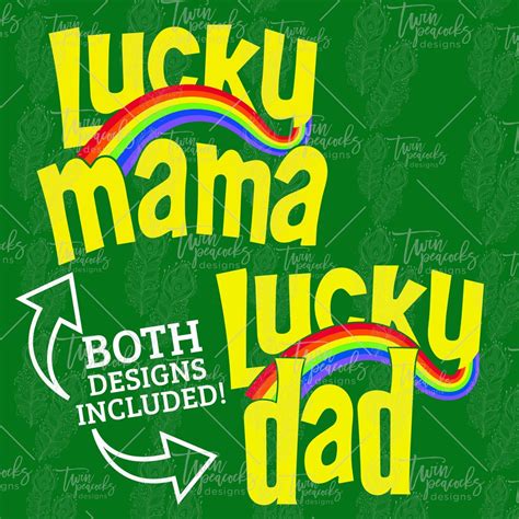 Lucky Mama Lucky Dad St Patricks Day Designs Cut Files Png Svg  Etsy