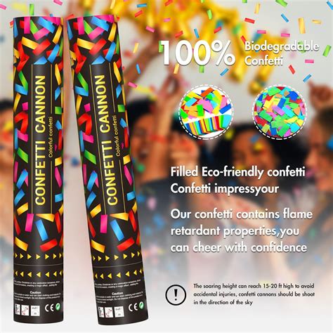 Buy Confetti Cannons Bohopop Party Poppers Confetti Shooters 5 Packs