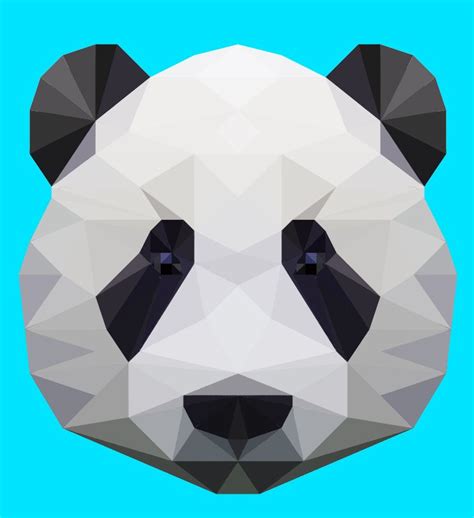 Low Poly Panda Poligono Животные Обои Геометрия